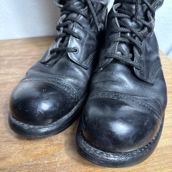 Vintage Corcoran Jump Boots Men's 10.5 D Black Leather Red Tag Combat Military - Picture 7 of 13